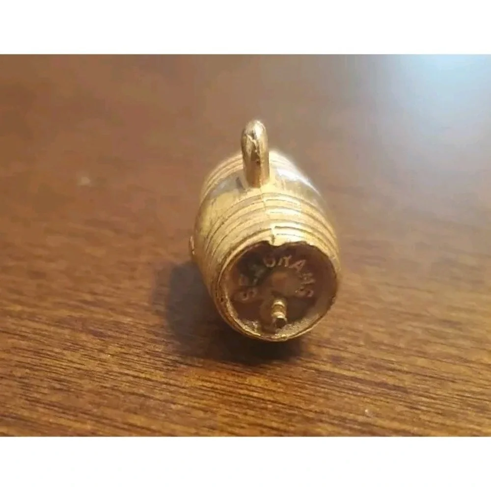 Vintage Seagrams‎ Ancient Bottle Gin Barrel Charm or Pendant Tiny